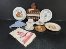Lot of Sunbonnet Baby Child's Plates and Spoons
