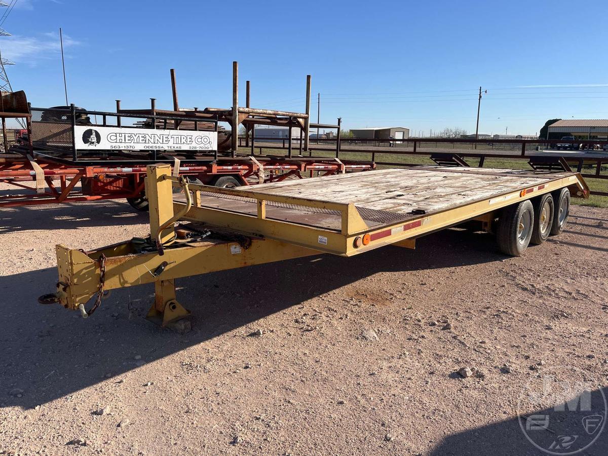 1999 CUSTOMBUILT  20 FT TRI/A EQUIPMENT TRAILER VIN: TR186599