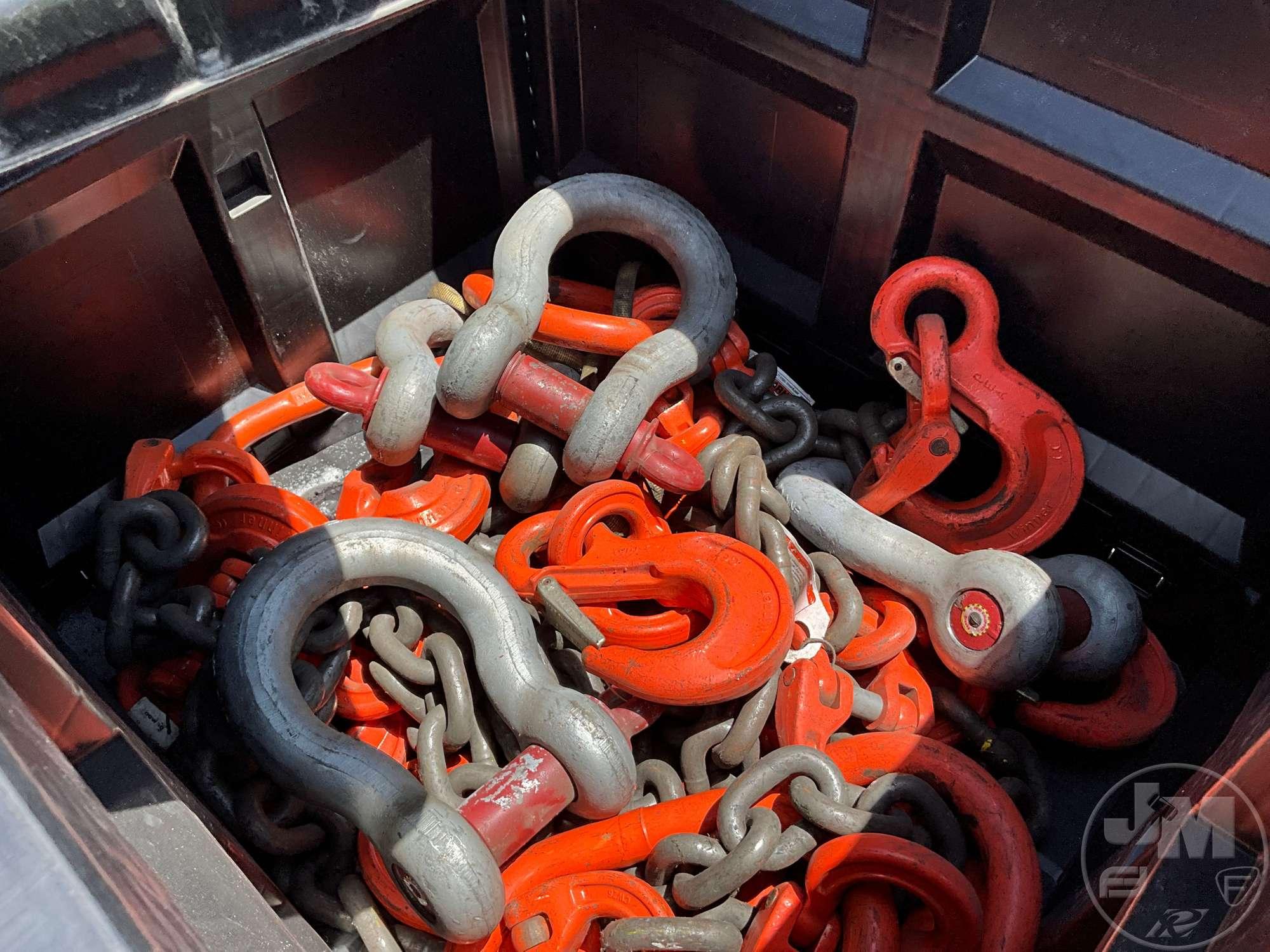 QTY OF 55 TON CLEVIS & LIFTING CHAINS