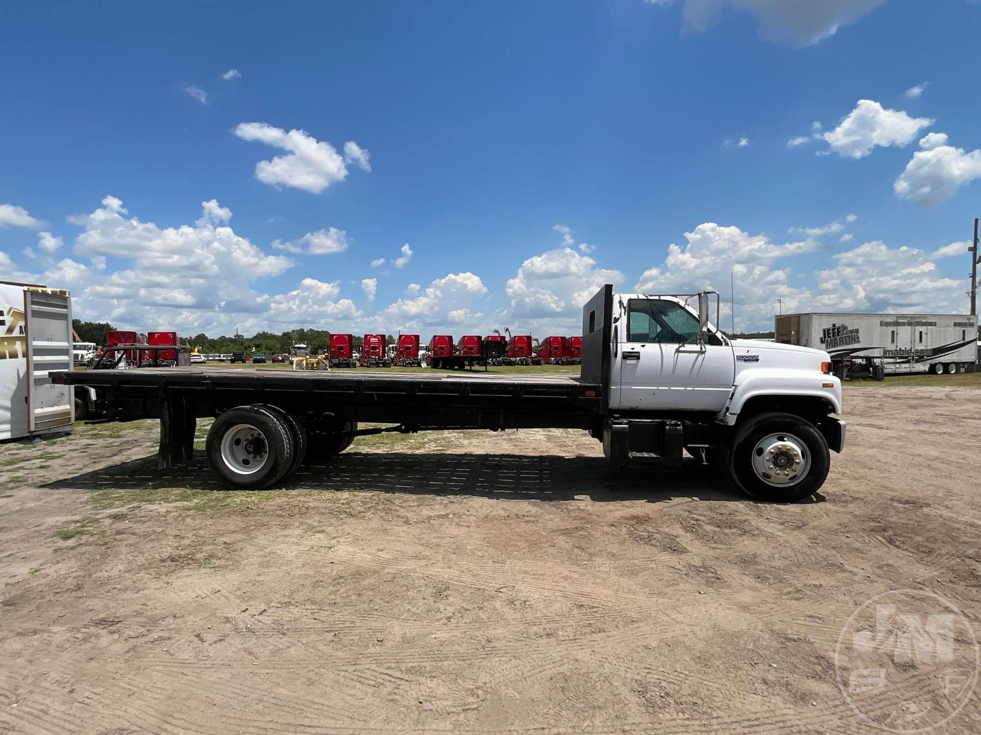 1996 CHEVROLET C7 SINGLE AXLE REGULAR CAB FLATBED TRUCK VIN: 1GBJ7H1J9TJ101739