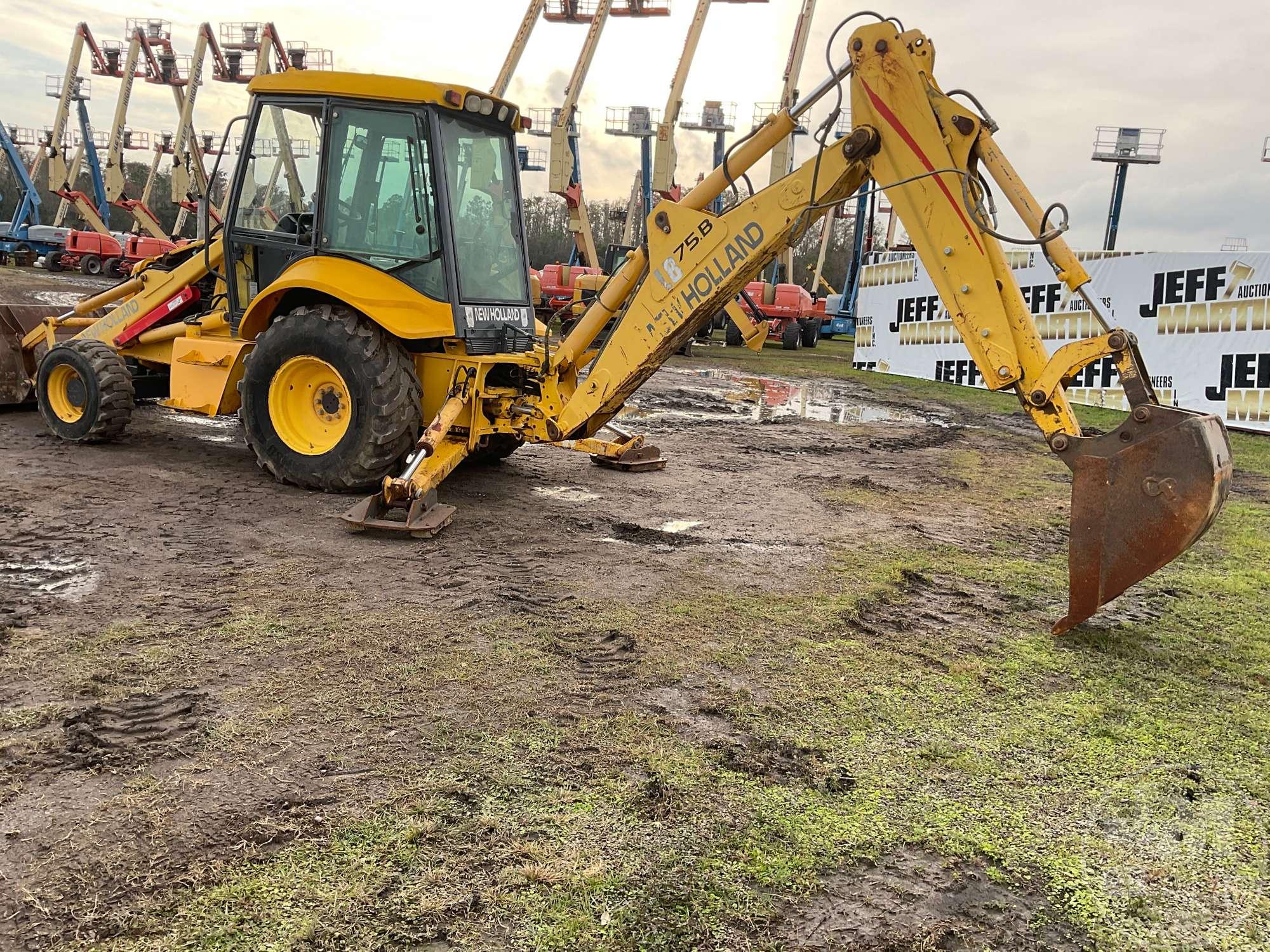 2005 NEW HOLLAND LB75B 4X4 LOADER BACKHOE SN: 031053369