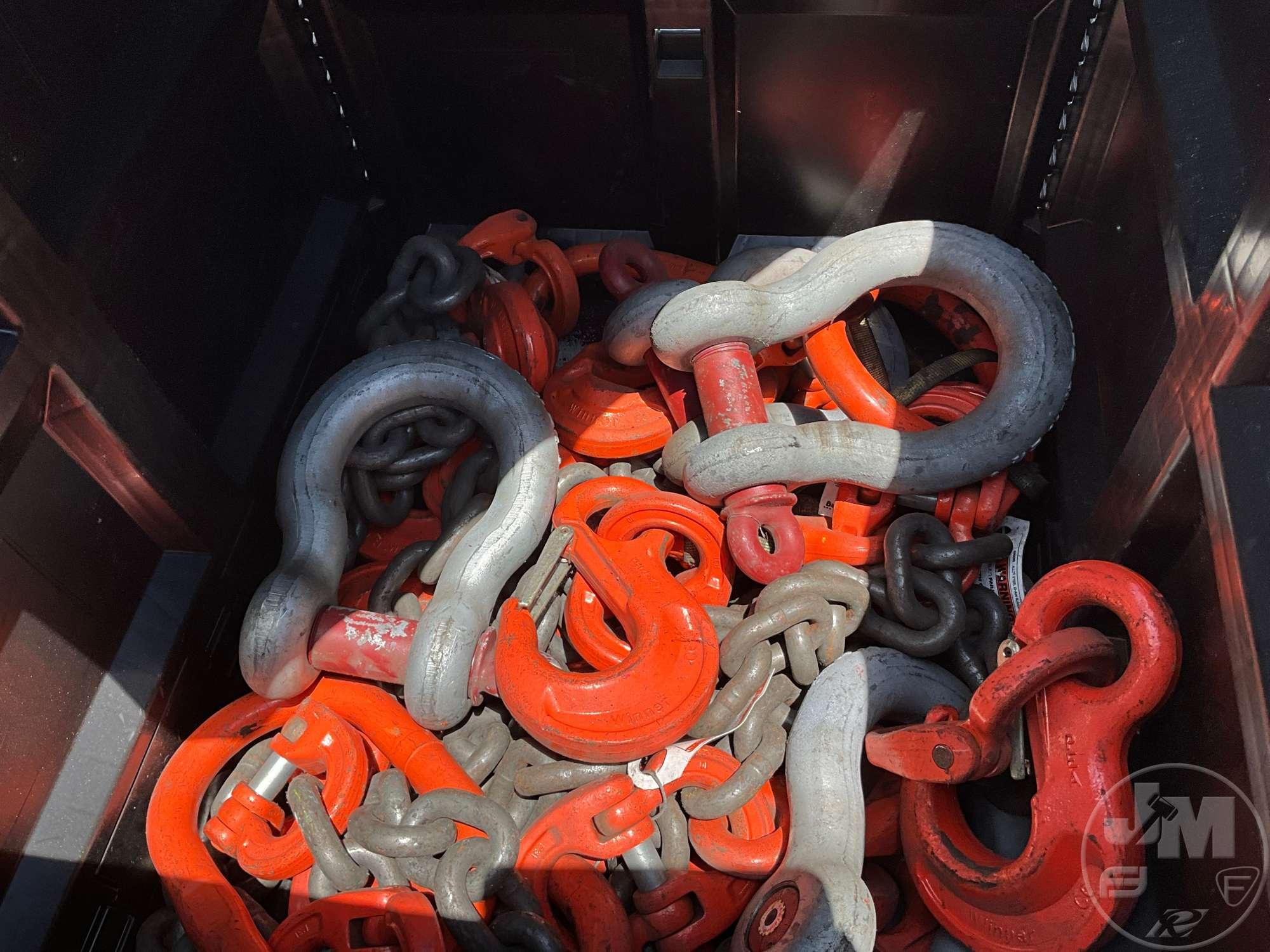 QTY OF 55 TON CLEVIS & LIFTING CHAINS