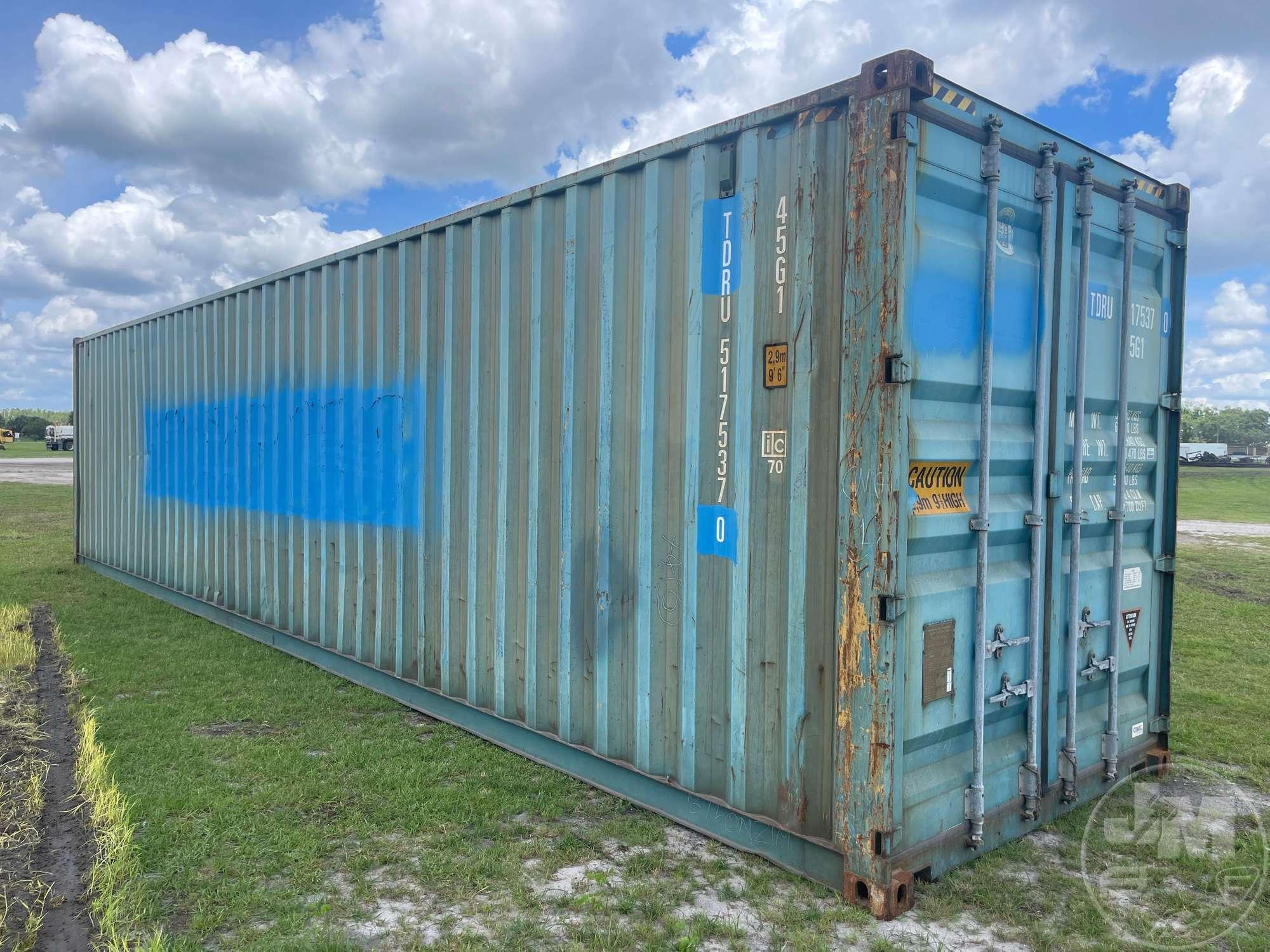 2007 CIMC  40' CONTAINER SN: TDRU5175370