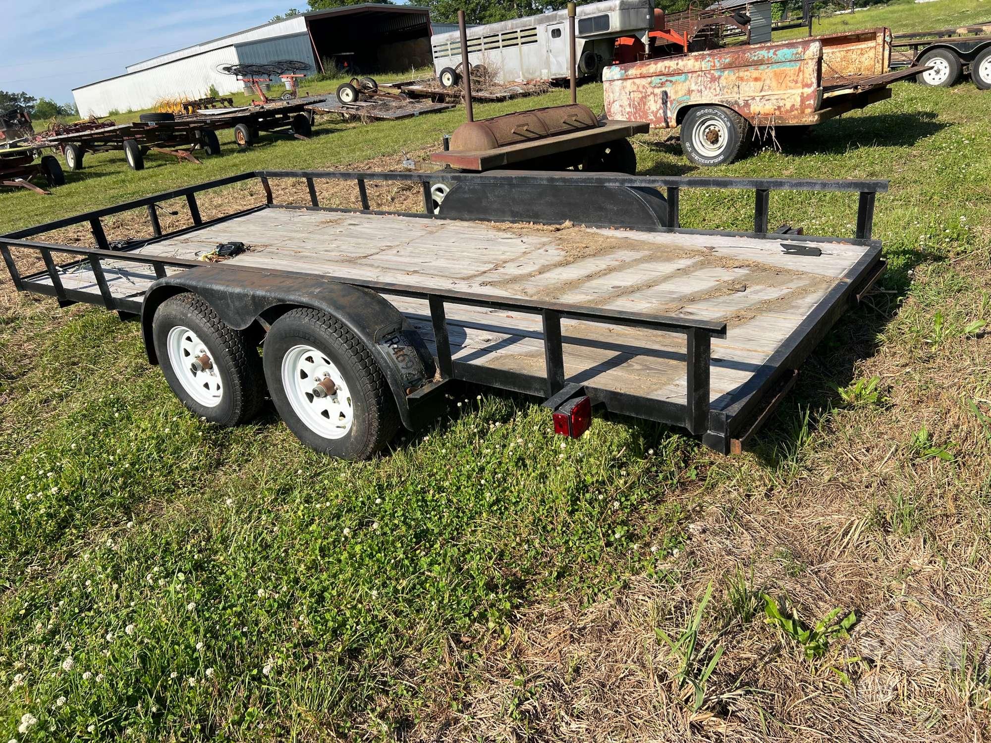 2011 DAVID BREWER IMPLEMENT INC. UTILITY TRAILER 7'X16' VIN: 4EDUS62XBTC000197