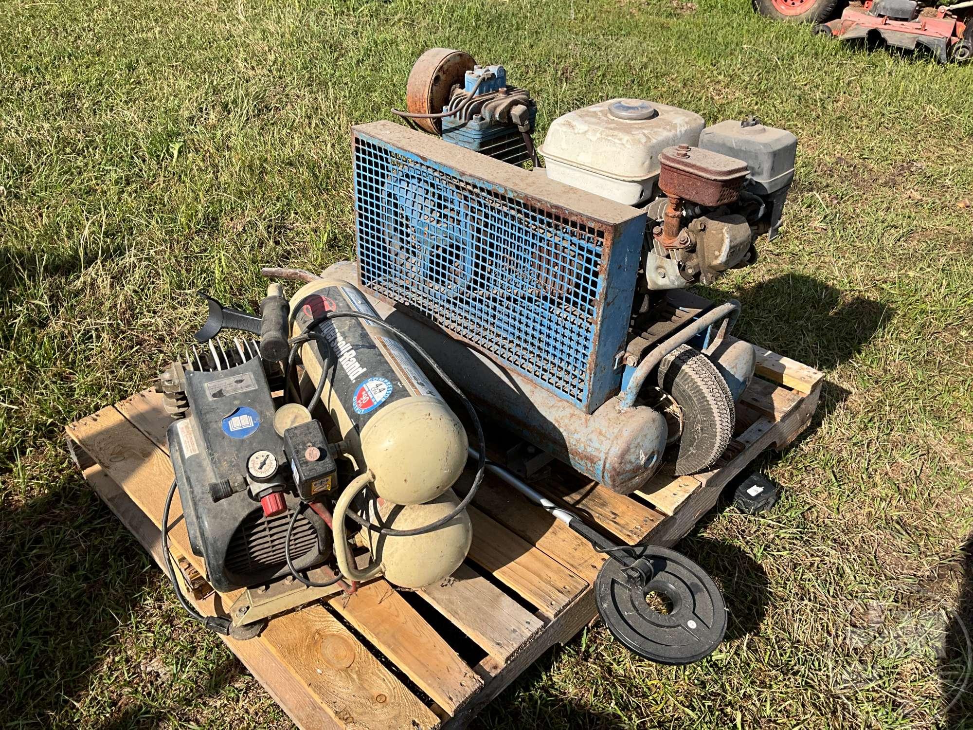 (2) AIRCOMPRESSORS, ELECTRIC INGERSOLLRAND W/ 125 MAX PSI, E.L. SMITH