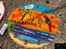 PARADISE METAL SIGN, APPROX 2’...... L