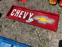 CHEVY TAILGATE METAL SIGN, APPROX 3’...... L