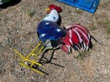AMERICANA METAL ROOSTER, APPROX 3’...... H