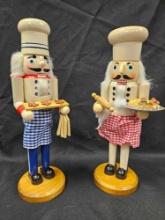 (2) BAKING NUTCRACKERS, WOODEN