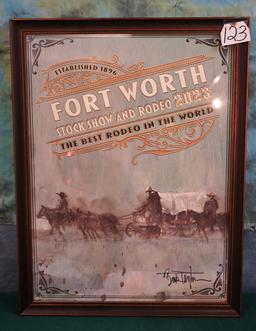 Fort Worth Stock Show & Rodeo Framed Sign