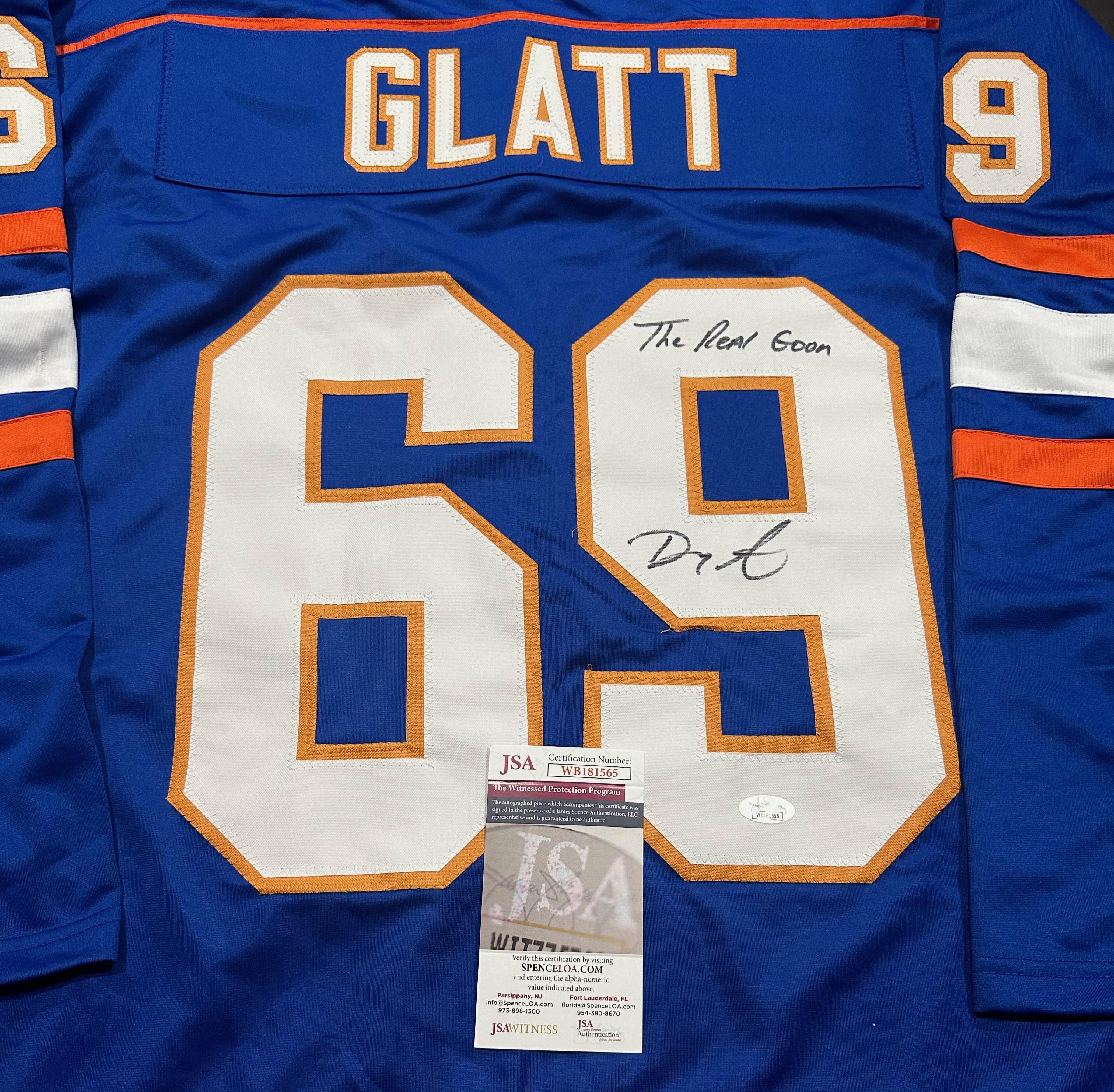 Doug Smith Author of The Goon aka Doug Glatt Autographed & Inscribed Custom Hockey Jersey JSA W coa