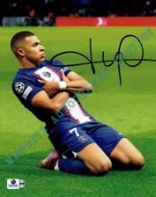 Kylian Mbappé Paris Saint-Germain 2023-24 Coupe De France Champions Autographed 8x10 Photo GA coa