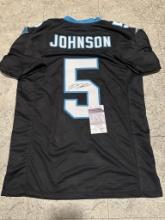 Diontae Johnson Carolina Panthers Autographed Custom Football Jersey JSA W coa