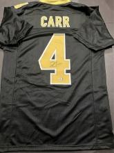 Derek Carr New Orleans Saints Autographed Custom Football Jersey GA coa
