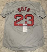 Dennis 'Oil Can' Boyd Boston Red Sox Autographed Custom Baseball Style Jersey JSA w coa