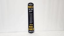 Original Mailpouch Porcelain Thermometer