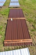 30 Pieces of 10' Brown Corrugated Metal Paneling