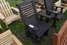 Amish Made 28" Stained Glider Chair