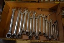 Flat of Gear Wrench Ratcheting SAE Wrenches