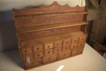 18 Drawer Wall Hanging Apothecary Cabinet