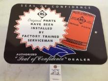 AC Collector Seal of Confidence sign, original parts have been installed, m
