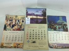 vintage calendars AC & Amaco 1958, 1962, 1963 & 1964
