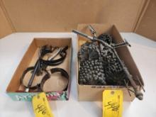 BOXES OF CYLINDER HONES, RING COMPRESSORS & VALVE SPRING COMPRESSOR