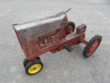 International 1026 Pedal Tractor, Early One, In Need Of Parts & Repair