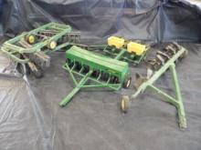 (4) John Deere 1/16 Scale Implements Including: Disc, 452 Grain Drill, 7000