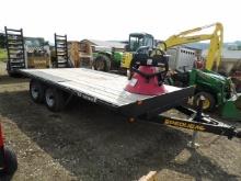 NEW / UNUSED Pequea 17' Deckover Trailer w/ Ramps, 9990 GVW