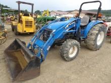 New Holland TC55DA 4wd Compact w/ 18LA Loader, Universal SSL Quick Attach B