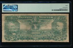 1896 $5 Educational Silver Certificate PMG 8
