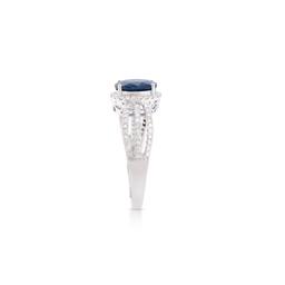 14KT White Gold 1.50ct Blue Sapphire and Diamond Ring