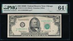 1950D $50 Chicago FRN PMG 64EPQ