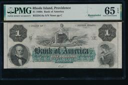 1860's $1 Providence RI Obsolete PMG 65EPQ