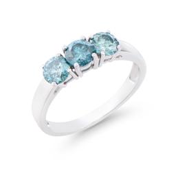 14KT White Gold 1.26ctw Blue Diamond Ring