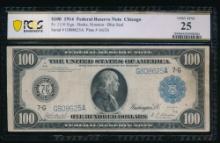 1914 $100 Chicago FRN PCGS 25