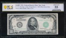 1934 $1000 New York FRN PCGS 55