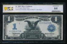 1899 $1 Black Eagle Silver Certificate PCGS 64