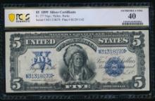 1899 $5 Chief Silver Certificate PCGS 40