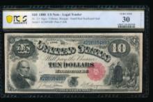 1880 $10 Jackass Legal Tender Note PCGS 30