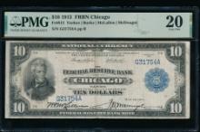 1918 $10 Chicago FRN PMG 20