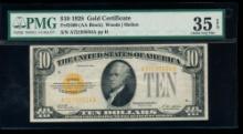 1928 $10 Gold Certificate PMG 35EPQ