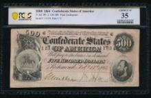 1864 $500 T-64 Confederate PCGS 35