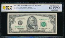 1993 $50 New York FRN PCGS 67PPQ