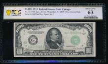 1934 $1000 Chicago FRN PCGS 63