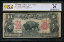 1901 $10 Bison Legal Tender Note PCGS 20