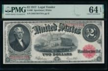 1917 $2 Legal Tender Note PMG 64EPQ