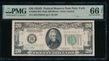 1934D $20 New York FRN PMG 66EPQ