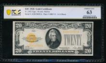 1928 $20 Gold Certificate PCGS 63